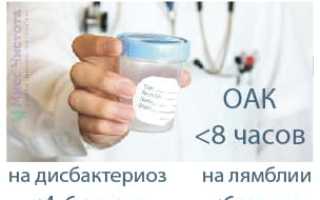 Где хранить анализ кала до сдачи